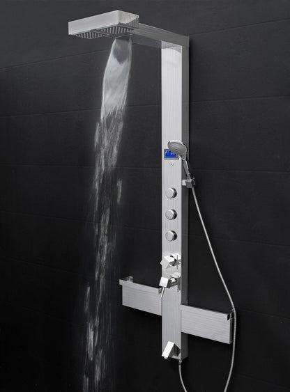 Hammer Stainless Steel Rainfall Shower Panel with Handheld Shower Head