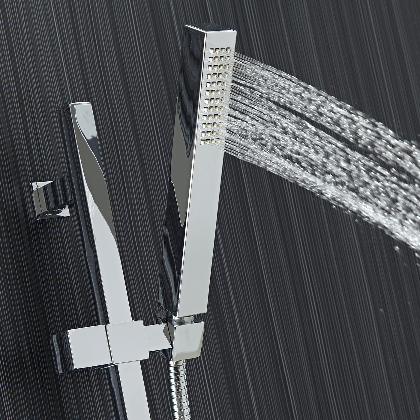 8" Square Rain Shower System Set in Rain Shower Head