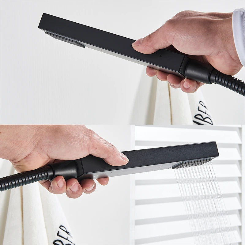 Juno Pedestal Waterfall Tub Filler Bathtub Faucet Shower Set with 2 Function Hand Shower Faucet