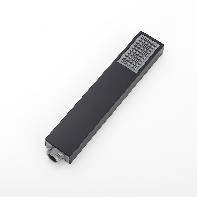 Juno Matte Black Thermostatic Rainfall Waterfall Shower Faucet With Slide Bar