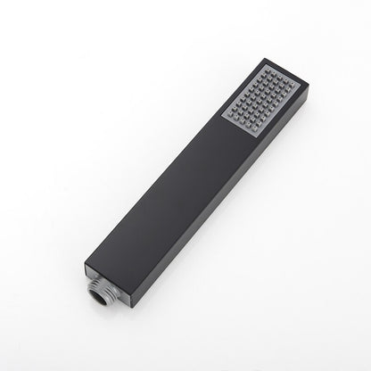 Juno Matte Black Thermostatic Rainfall Waterfall Shower Faucet With Slide Bar