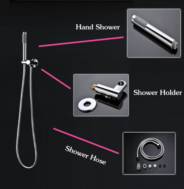 Allora Chrome Finish Rain Shower System with Handheld Shower Head