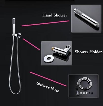 Allora Chrome Finish Rain Shower System with Handheld Shower Head