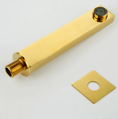 Juno Polished Gold 3 Way LCD Mixer Valve With Digital Display Bath Shower Faucet