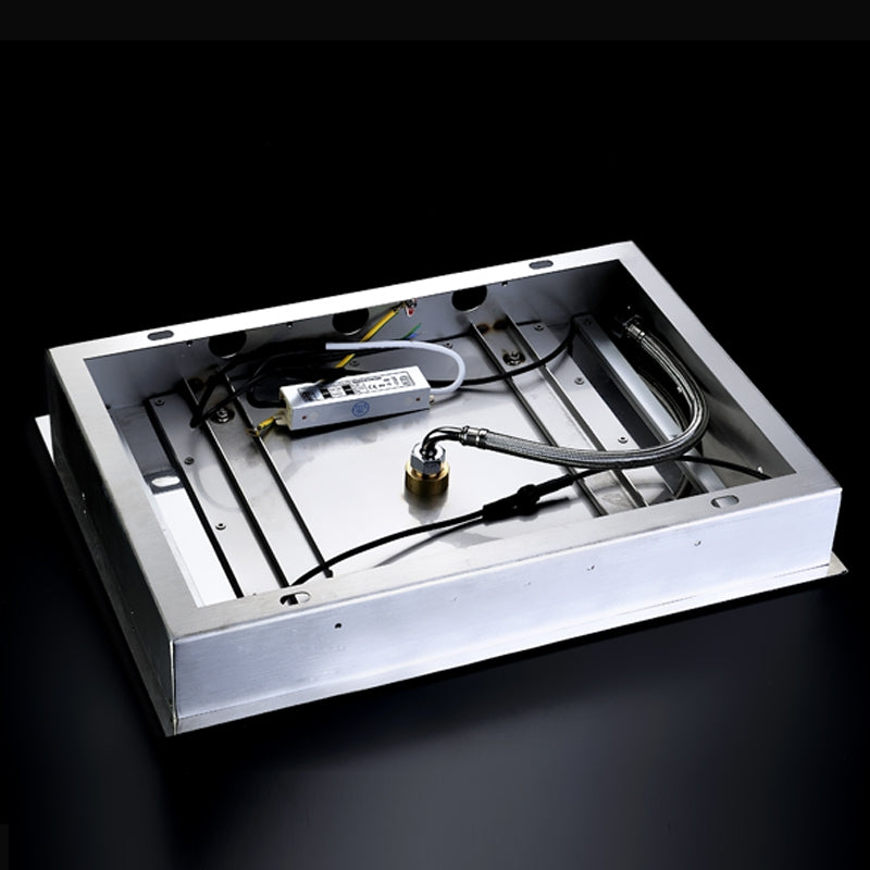 Ceiling Mounted Electric LED Chrome Rainfall Bathroom Shower