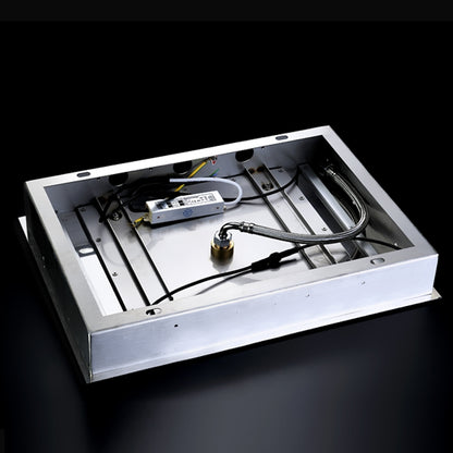 Ceiling Mounted Electric LED Chrome Rainfall Bathroom Shower