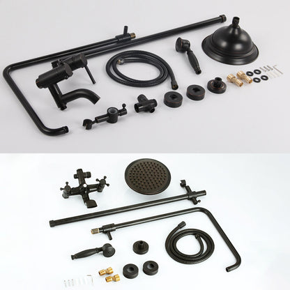 Juno 8" Oil Rubbed Bronze Rain Shower Systems with Handheld Shower