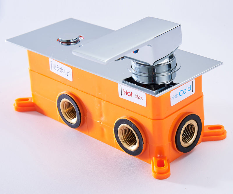 Juno Featured Waterfall & Rainfall Shower Head With Thermostatic Mixer Valve & Handheld Shower