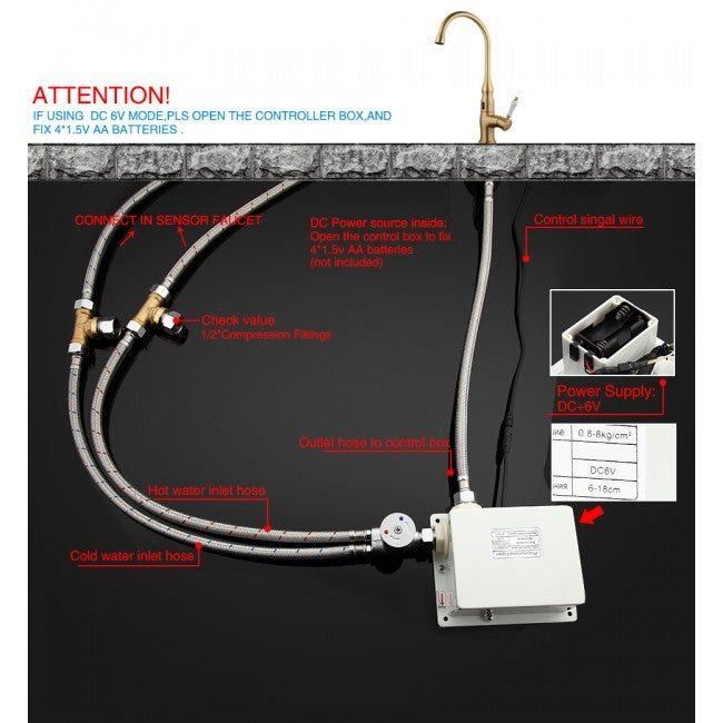 Lecce Long Neck Deck Mounted Gold Finish Single Lever Kitchen Sink Faucet