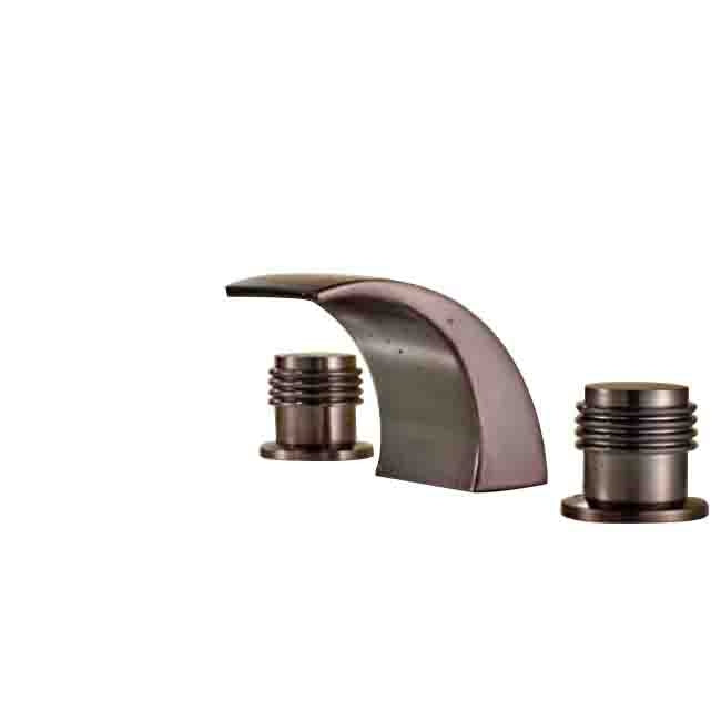 Osasco LED Dual Handle Oil Rubbed Bronze waterfall Sink Faucet Mixer Tap