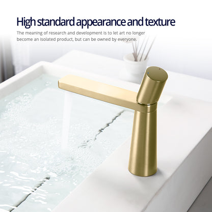 Juno Commercials Deck Mount Brushed Finish Bathroom Single Handle Mixer Faucet