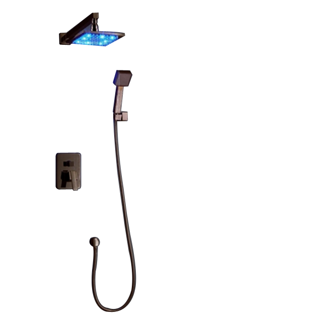 Dark Oil Rubbed Bronze Shower Head With Hand Shower - Shower Head Size 8", 10", 12", 16"