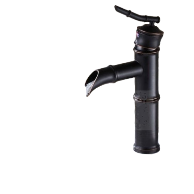New Dark Bamboo Shape Oil Rubbed Bronze Basin Sink Faucet