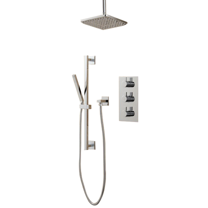 Thermostatic Shower System with Square Rain Shower Head
