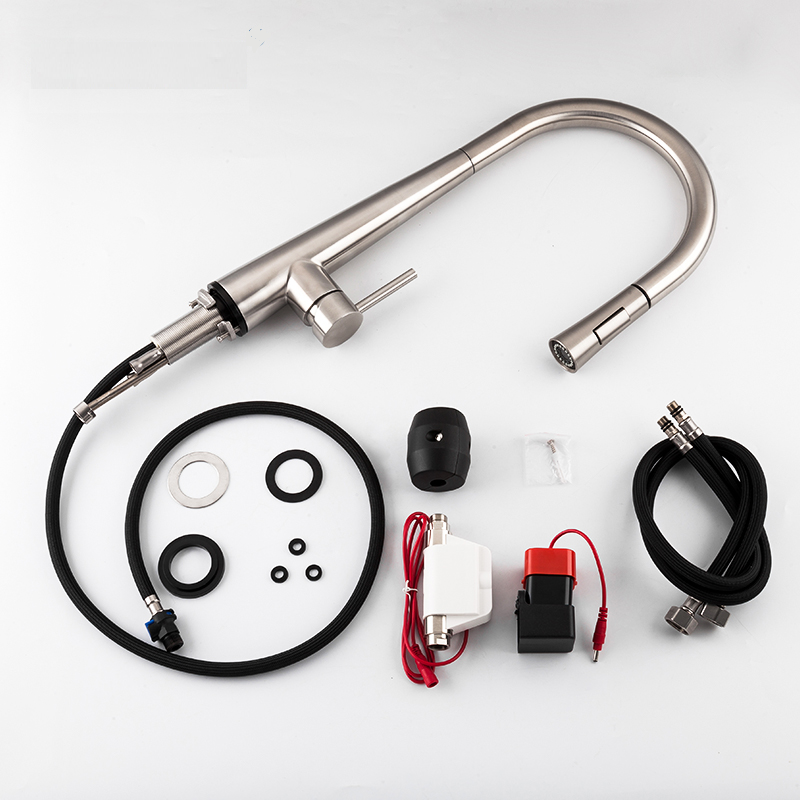 Brushed Nickel Smart Touch Kitchen Sink Faucet Deck Mount