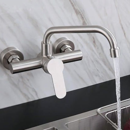 Juno New 360° Rotatable Hot And Cold Single Handle Wall-mount Kitchen Sink Faucet