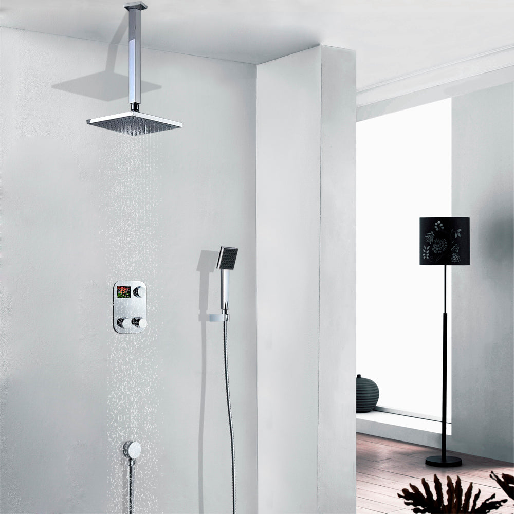 Digital Display Ceiling Mount Rain Shower System