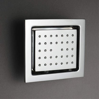 Juno Musical Rectangular Chrome Finish Ceiling Mount Phone Control LED Shower Head