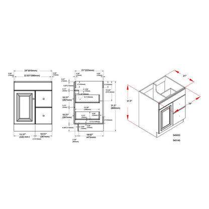 Juno Semi Gloss White Vanity Cabinet