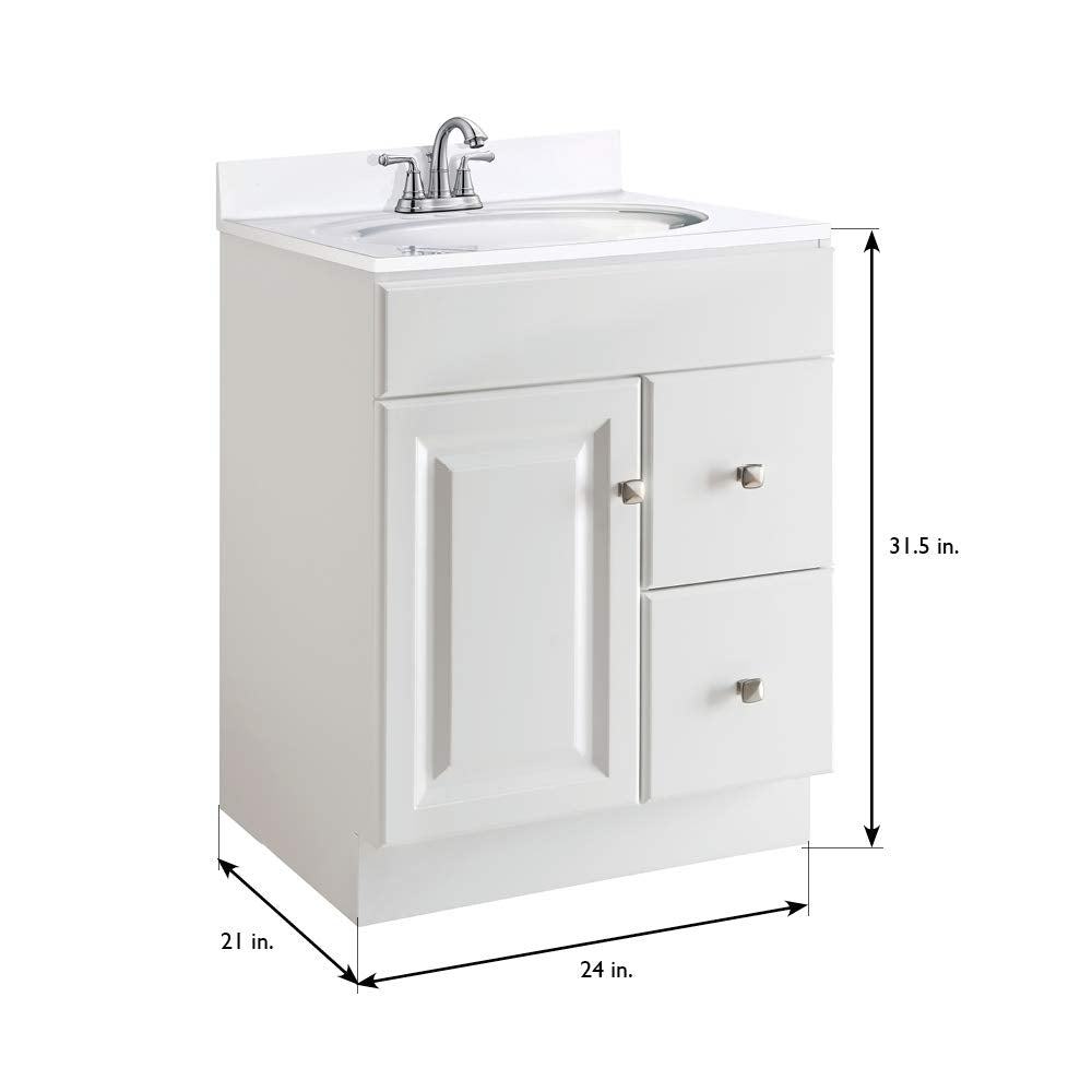 Juno Semi Gloss White Vanity Cabinet