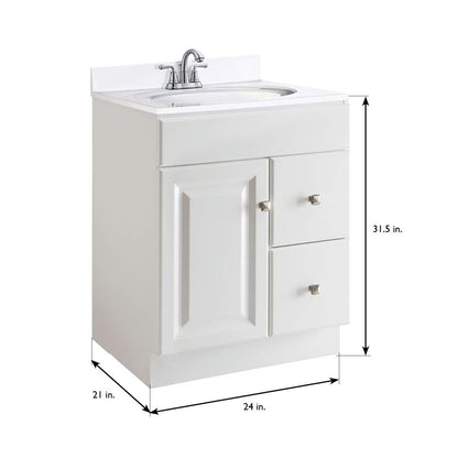 Juno Semi Gloss White Vanity Cabinet