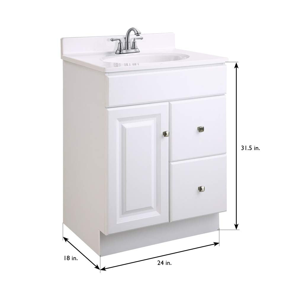 Juno White Vanity Cabinet