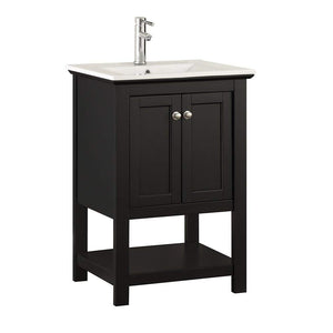 Juno 24" Black Traditional Bathroom Vanity