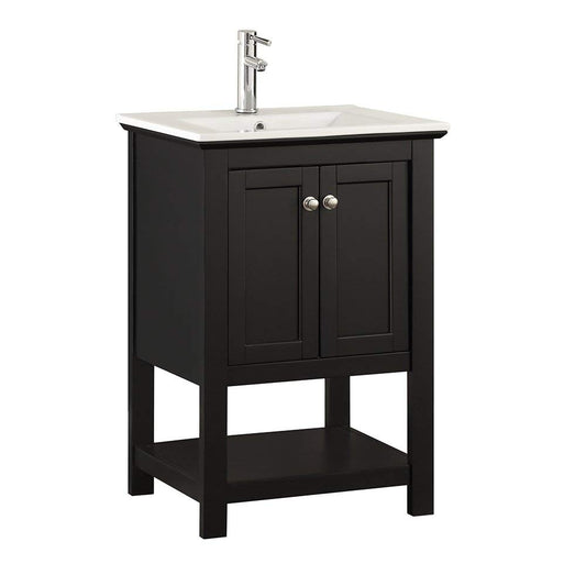 Juno 24" Black Traditional Bathroom Vanity