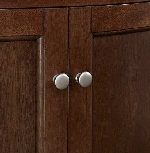 Juno 24 inch Wide All Wood Modern Walnut Finish Vanity With Vitreous Top 2 Doors and 1 Slow Close Arch Drawer