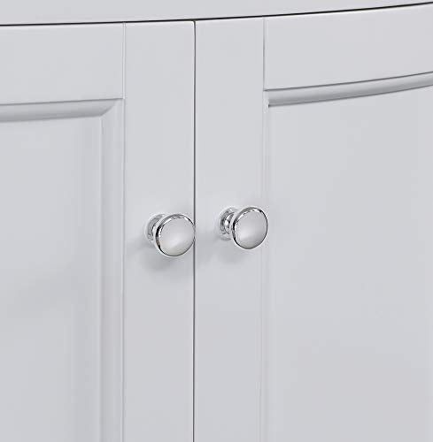 Juno 24 inch Wide All Wood Modern White Vanity With Vitreous Top 2 Doors and 1 Slow Close Arch Drawer