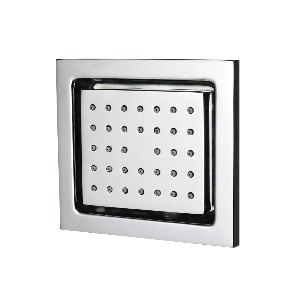 Juno Musical Rectangular Chrome Finish Ceiling Mount Phone Control LED Shower Head