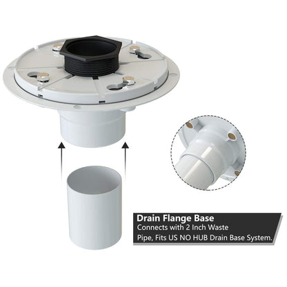 Juno 24 Inch Rectangular Linear Shower Drain In Brushed Nickel With Threaded Adapter