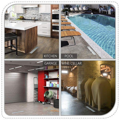 Juno 24 Inch Rectangular Grate Linear Drain for Shower In Brushed Nickel With Threaded Adapter