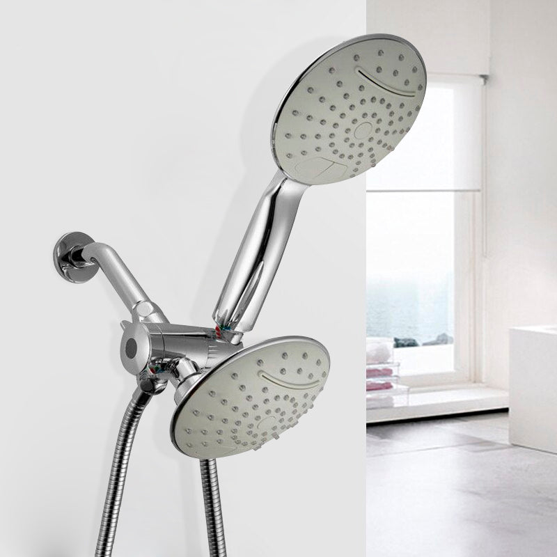 chrome dual rainfall waterfall shower head