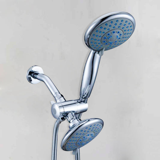Super Quality Wall Mount Chrome Finish Luxury 4 Function Dual Shower Head