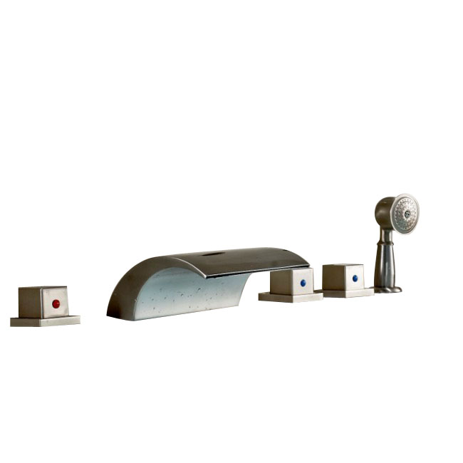 Villeurbanne 5 pcs Bathtub Faucet Mixer Brushed nickel 