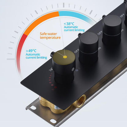 New 5 Function Super Luxury Oil Rubbed Bronze Shower Head With 4 LED Rainfall Shower System