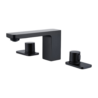 Juno 3 Holes Dual Handle Brass Basin Mixer Bathroom Sink Faucet
