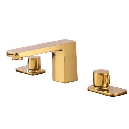 Juno 3 Holes Dual Handle Brass Basin Mixer Bathroom Sink Faucet