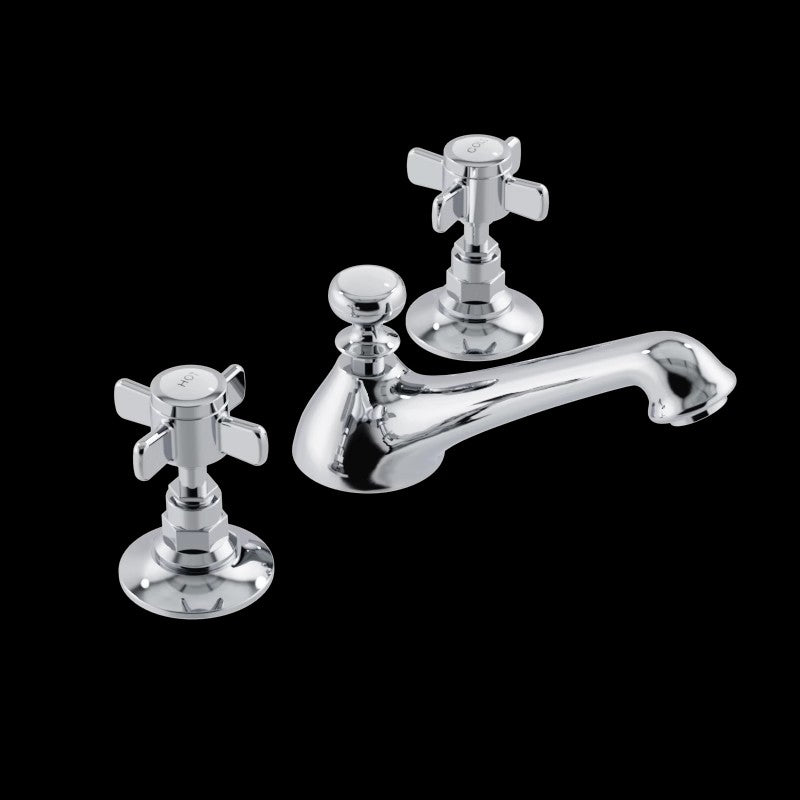 Juno American Style Widespread Brass Dual Handle 8-Inch Bathroom Basin Faucet