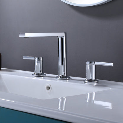 Juno Bathroom Sink in Brass with Dual Handle Mixer Faucet