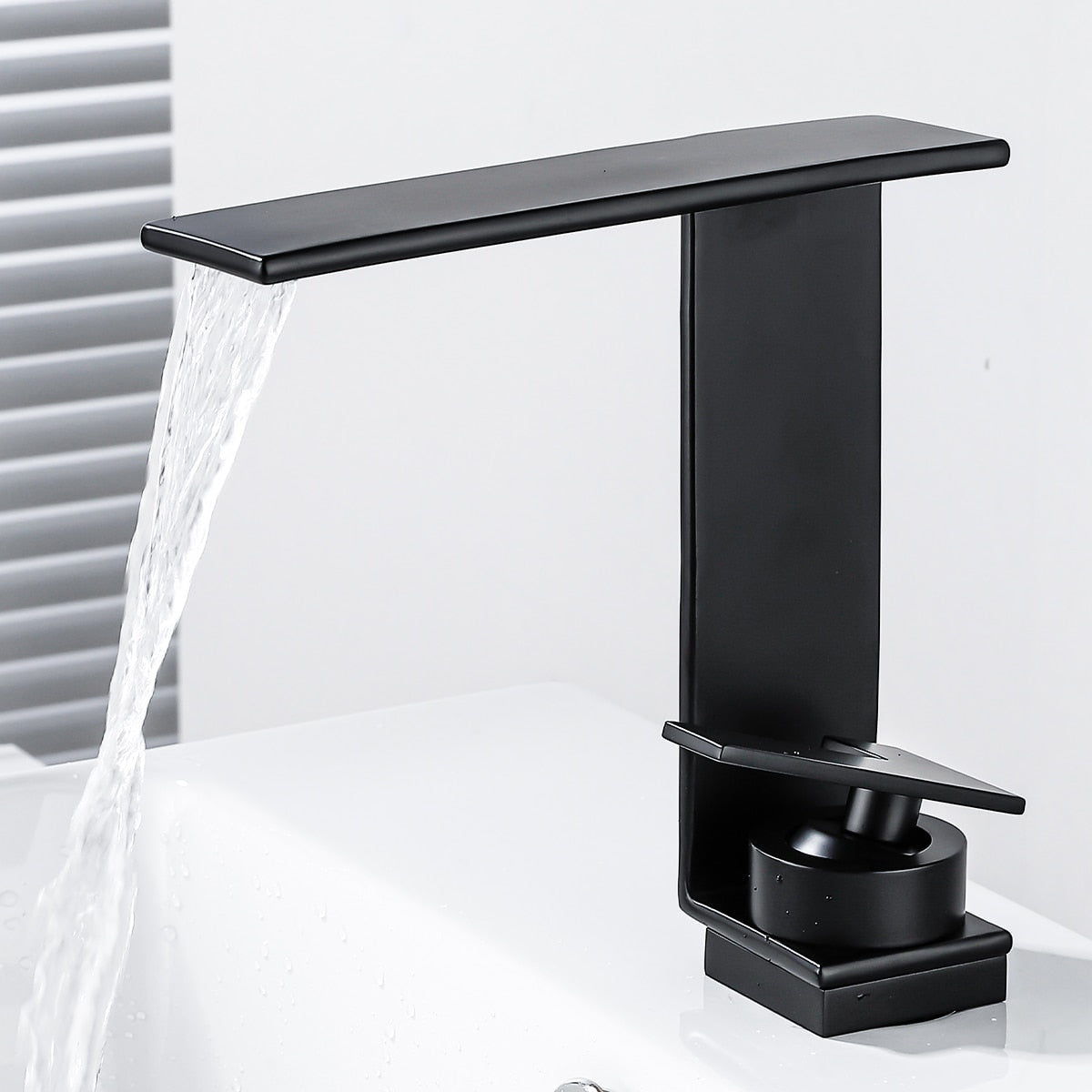 Juno New Multi Color Deck Mount Bathroom Faucet Waterfall Single Handle Sink Faucet