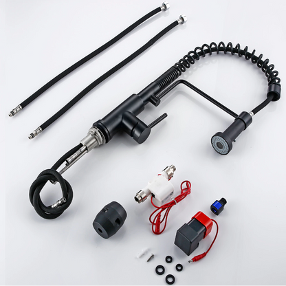 Touch Control Black Kitchen Faucet Pull Out