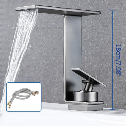 Juno New Multi Color Deck Mount Bathroom Faucet Waterfall Single Handle Sink Faucet