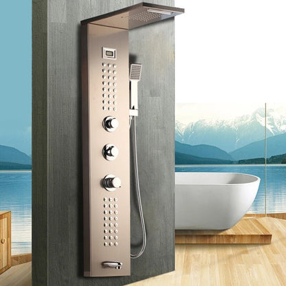 Juno Golden Brass Stainless Steel Contemporary Bath Shower Faucets