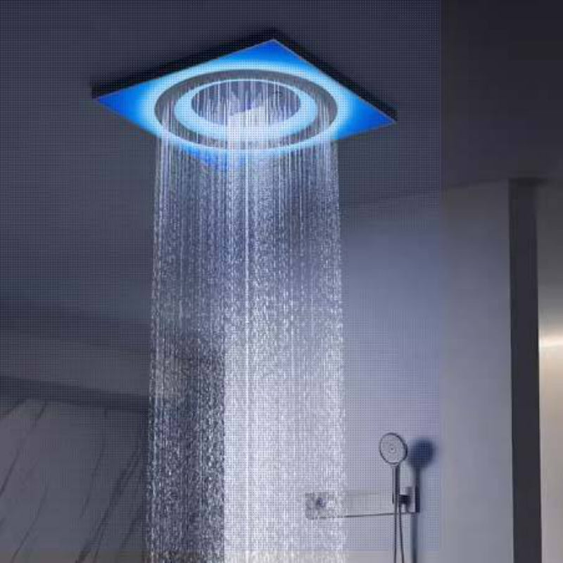 Juno Ceiling-Mounted LED Thermostatic Rainfall Smart Shower Set with Handheld Sprayer