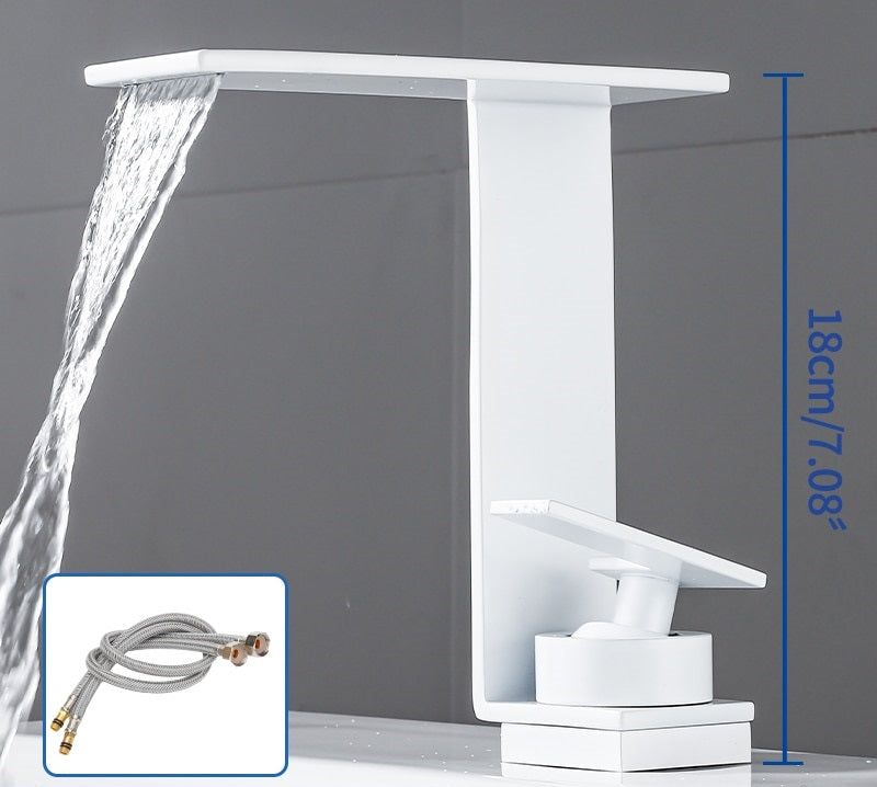 Juno New Multi Color Deck Mount Bathroom Faucet Waterfall Single Handle Sink Faucet