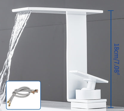 Juno New Multi Color Deck Mount Bathroom Faucet Waterfall Single Handle Sink Faucet