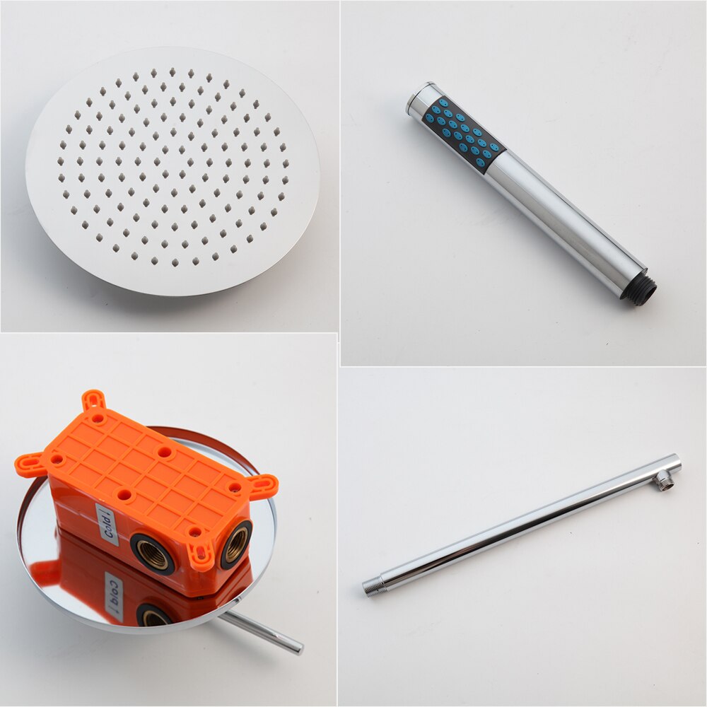 Juno Chrome Rain Shower Head Wall Mount Signle Handle