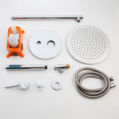 Juno Chrome Rain Shower Head Wall Mount Signle Handle